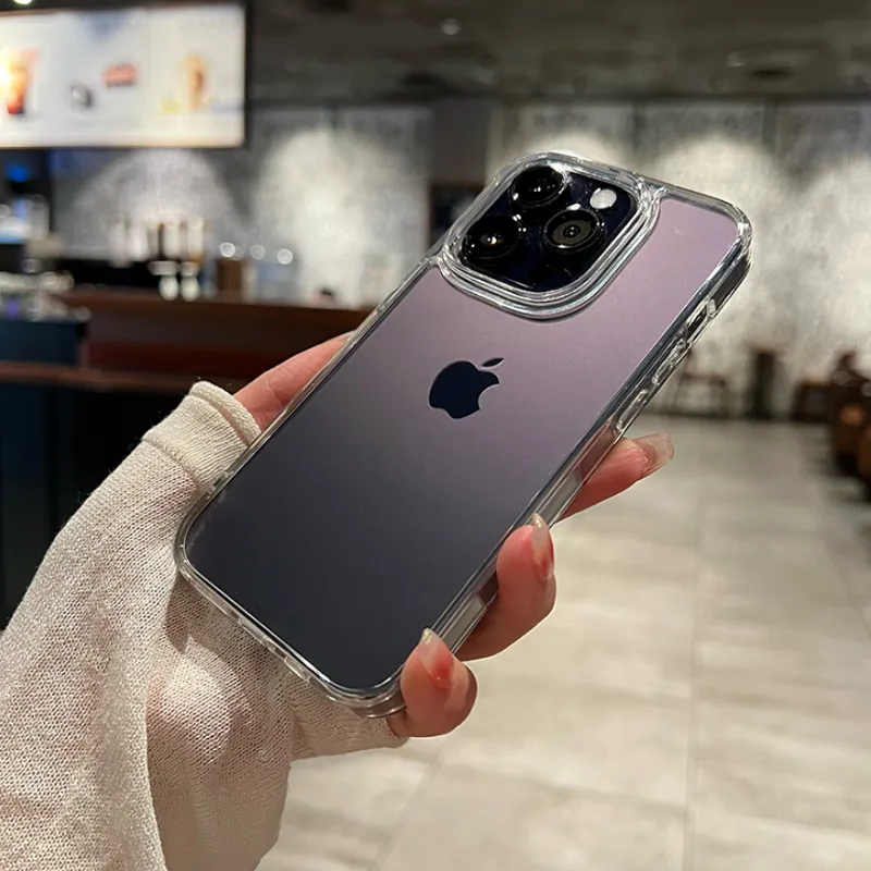 Transparent Shockproof Soft Silicone Bumper Case for iPhone - 1 قاب آیفون سیلیکونی شفاف